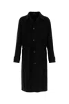 Gucci Coat Wool Blend Belted Waist In Black