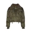 Gucci Cropped Bomber Jacket Drawstring Hem In Green
