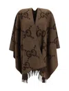 Gucci Women Cashmere Cape In Green