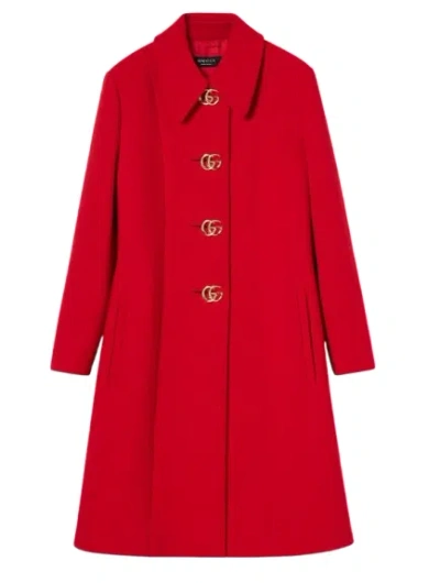 Gucci Coats Hibiscus Red