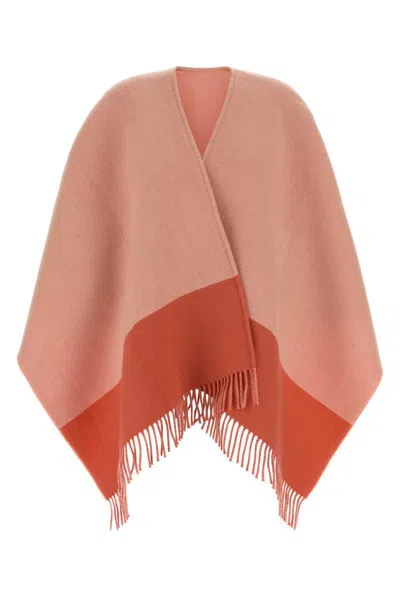 Gucci Pink Wool Blend Cape In Orange