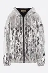 Gucci Viscose Blend Bomber Jacket In Silver