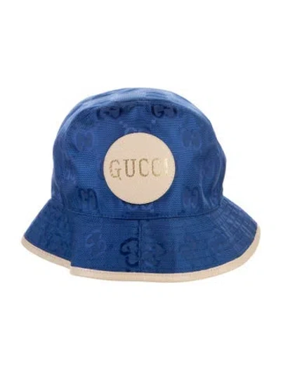 Pre-owned Gucci Cobalt Branded Hat In Blue