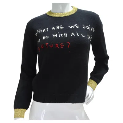 Pre-owned Gucci Coco Capitán Embroidered Sweater In Black