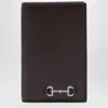 Gucci Cocoa Long Cardholder With Horsebit Men In Black