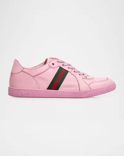 Gucci Coda Leather Low-top Sneakers In Pink