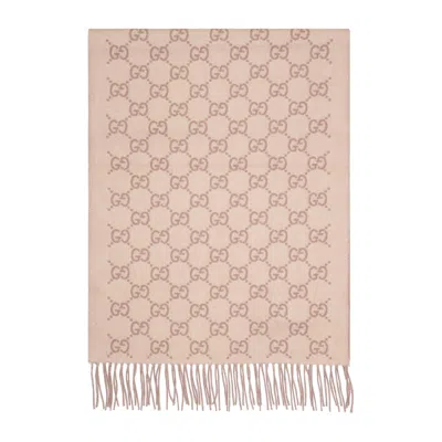 Gucci Coffee Brown Cashmere Gg Scarf