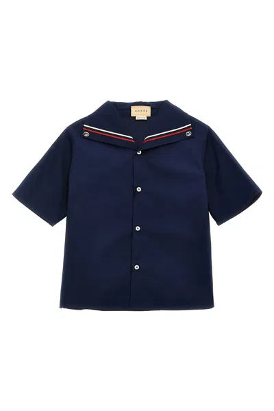 Gucci Collar Embroidery Shirt