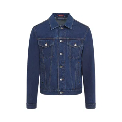 Gucci Denim Jacket Casual Jackets And Parka Blue