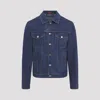 Gucci Denim Jacket Casual Jackets And Parka Blue In Dark Blue Mix