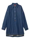 Gucci Collared Denim Shirt In Blue