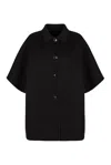 Gucci Reversible Wool And Silk Coat In Black E Grey