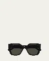 Gucci Color-block Gg Injection Plastic Cat-eye Sunglasses In Black