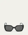 Gucci Color-block Gg Injection Plastic Cat-eye Sunglasses In Havana