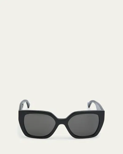 Gucci Color-block Gg Injection Plastic Cat-eye Sunglasses In Black