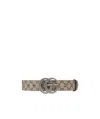 Gucci Color Logo Wide Belt In Gray