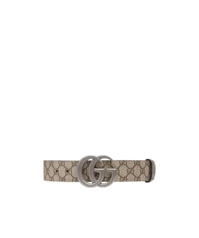 Gucci Color Logo Wide Belt In Gray
