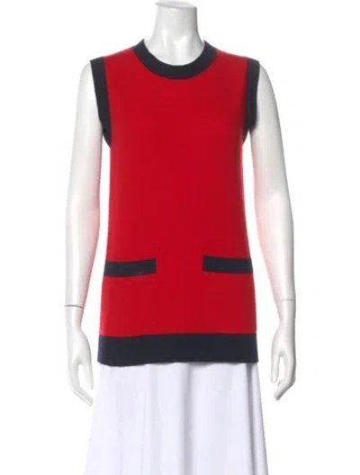 Pre-owned Gucci Colorblock Pattern Crew Neck Sweater In Multi
