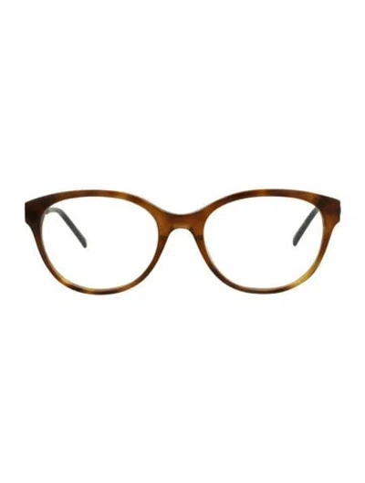 Pre-owned Gucci Colorblock Pattern Eyeglasses W/ Tags In Brown