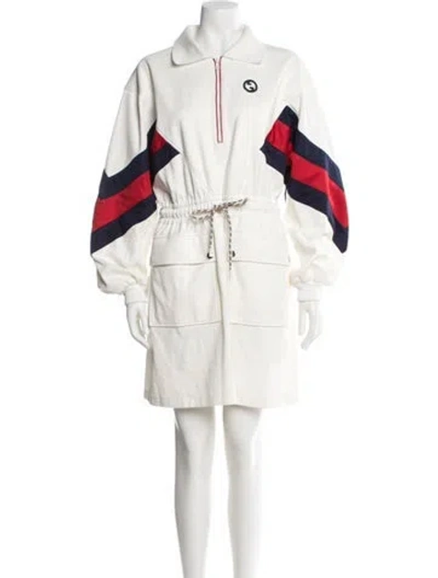 Pre-owned Gucci Colorblock Pattern Knee-length Dress In Neutral
