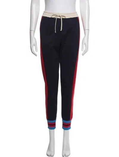 Pre-owned Gucci Colorblock Pattern Sweatpants In Blue