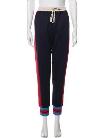 Pre-owned Gucci Colorblock Pattern Sweatpants In Blue
