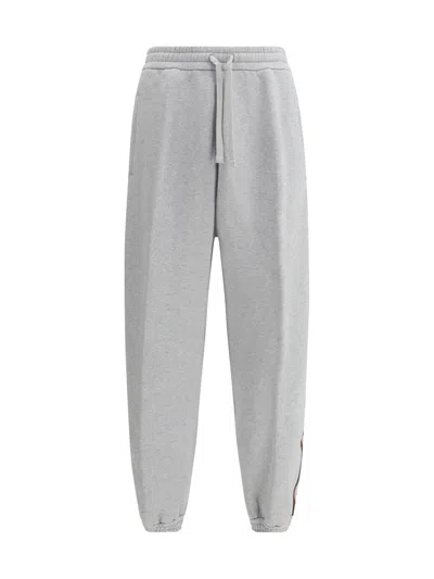 Gucci Colored Side Bands Sweatpants In Grey Melange