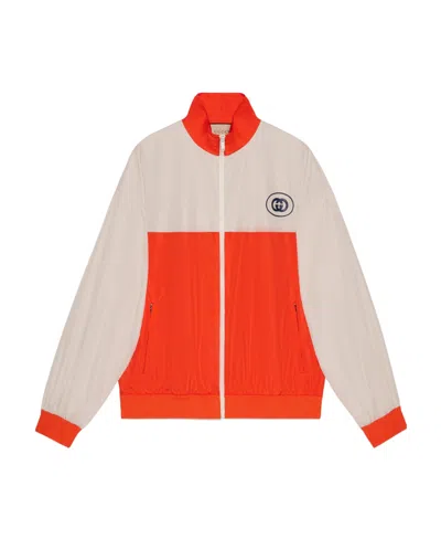 Gucci Colour-block Bomber Jacket In Red