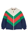 Gucci Colour-block Panel Bomber Jacket In Neutrals