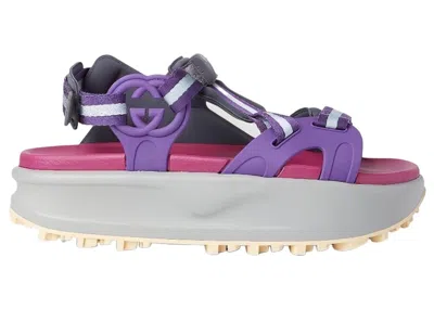 Pre-owned Gucci Colour Block Platform Sandal (women's) Sneakers In Purple
