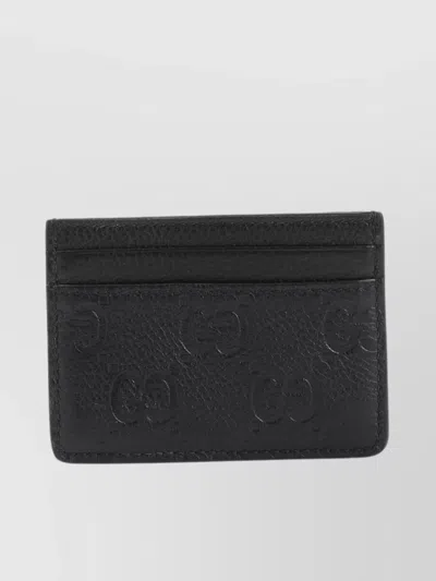 Gucci Compact Leather Card Case In Grey