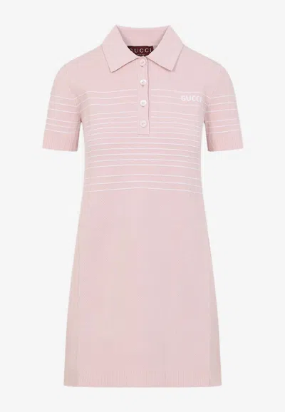 Gucci Compact Mini Polo Dress In Multicolor