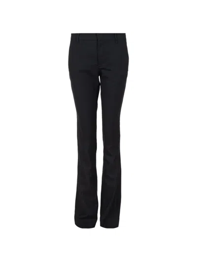Pre-owned Gucci Concealed-fastening Flared Trousers In Black