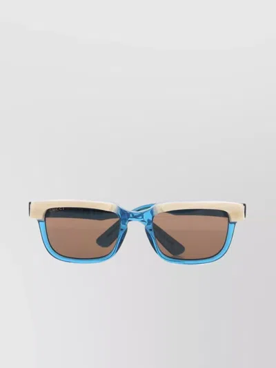 Gucci Contemporary Two-tone Square Sunglasses In Brown