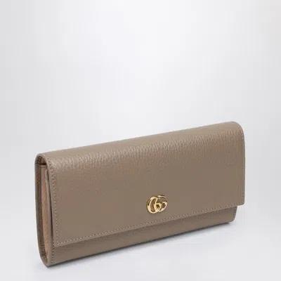 Gucci Continental Gg Marmont Tortora Wallet