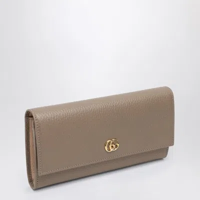 Gucci Continental Gg Marmont Tortora Wallet Women In Brown