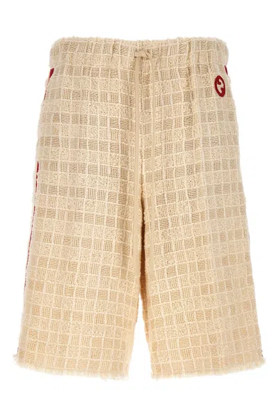GUCCI GUCCI CONTRAST BAND TWEED BERMUDA SHORTS