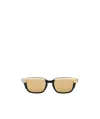 Gucci Contrast-border Rectangle Sunglasses In Nude