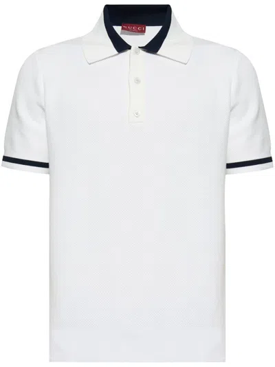 GUCCI CONTRAST-TRIM POLO T-SHIRT