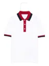 Gucci Contrasting-collar Polo Shirt In White