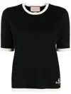 Gucci Knitted Wool Top In Schwarz