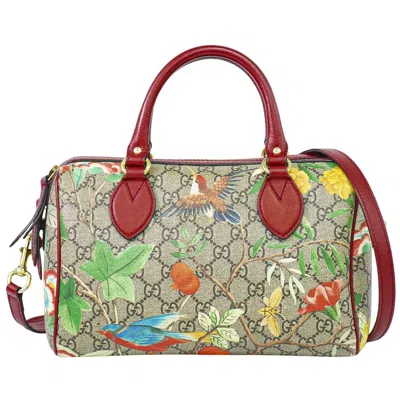 Pre-owned Gucci Convertible Boston Bag Tian Print Gg Coated Canvas Multicolour Canvas Handbag ()