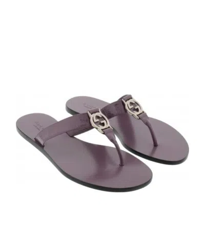 Gucci Cool Toe Drag With Logo Clip In Red