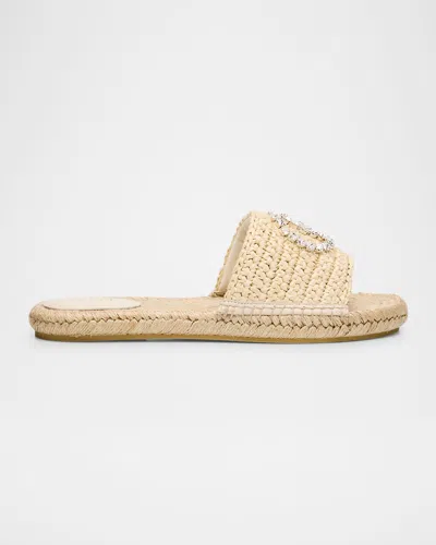Gucci Cora Gg Interlock Raffia Espadrille Sandals