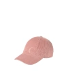 Gucci Corduroy Baseball Cap Adjustable Strap Curved Brim In Pink