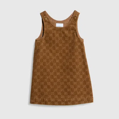 Gucci Kids' Corduroy Dress In Brown