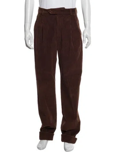 Pre-owned Gucci Corduroy Pants In Brown