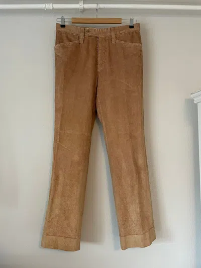 Pre-owned Gucci Corduroy Pants In Brown