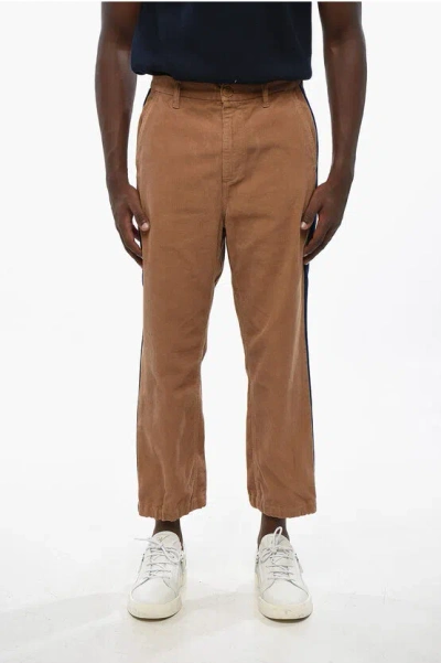 Gucci Corduroy Pants With Contrasting Side Bands In Brown