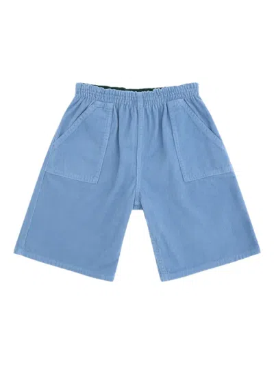 Gucci Kids' Corduroy Pocket Shorts In Blue